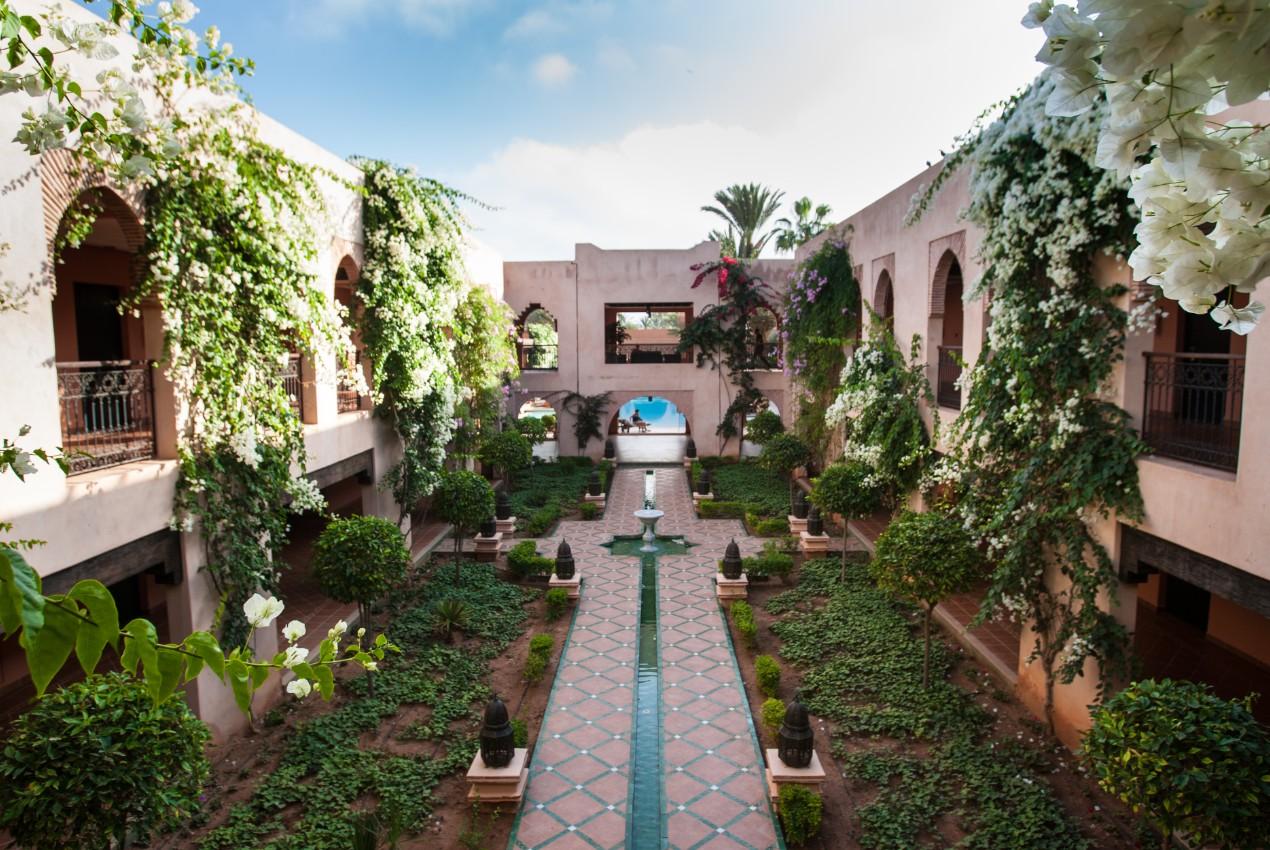 Tikida Golf Palace Agádír Exteriér fotografie The hotel's courtyard