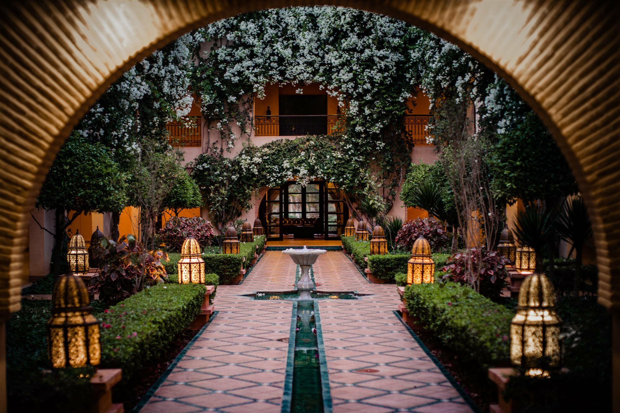 Tikida Golf Palace Agádír Exteriér fotografie The hotel's courtyard
